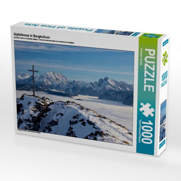 Produktbild: CALVENDO Puzzle Gipfelkreuz in Bergkulisse | 1000 Teile Lege-Gr&ouml;&szlig;e 64x48cm Foto-Puzzle f&uuml;r gl&uuml;ckliche Stunden