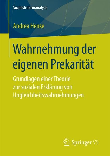 Produktbild: Wahrnehmung der eigenen Prekarit&auml;t