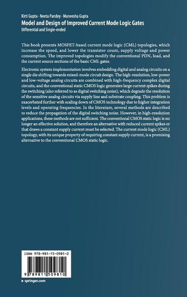 Produktbild: Model and Design of Improved Current Mode Logic Gates