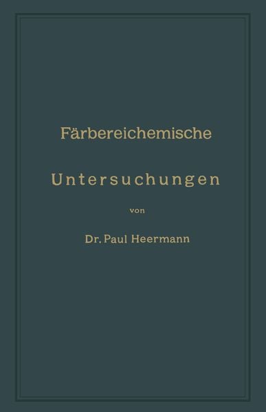 Produktbild: F&auml;rbereichemische Untersuchungen