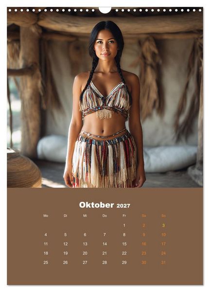 Produktbild: Indianische Sch&ouml;nheiten Kalender: Sinnliche Glamour Frauen in KI Kunst (Wandkalender 2027 DIN A3 hoch), CALVENDO Monatskalender