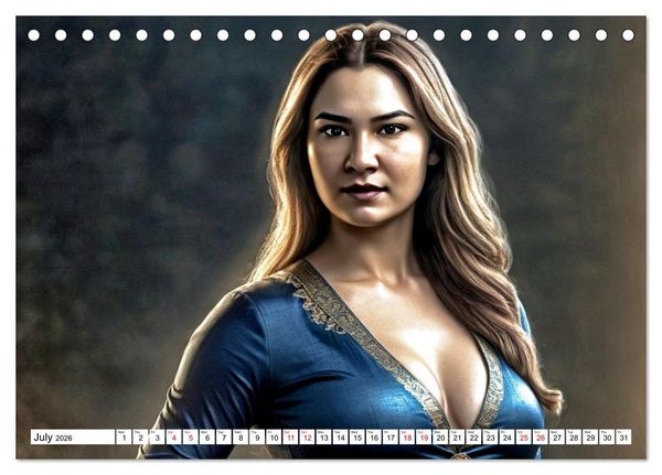 Produktbild: The Muse Moira in Twelve Facets (Desk Calendar 2026 DIN A5 landscape), CALVENDO 12 Month DeskCalendar
