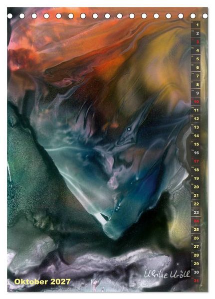 Produktbild: Encaustic-Malerei Kunstkalender 2027 (Tischkalender 2027 DIN A5 hoch), CALVENDO Monatskalender