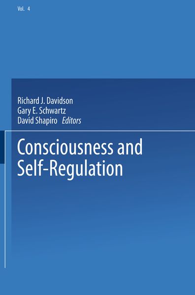 Produktbild: Consciousness and Self-Regulation