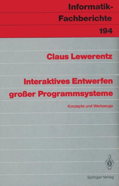 Produktbild: Interaktives Entwerfen gro&szlig;er Programmsysteme