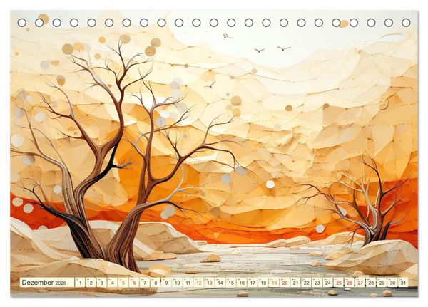 Produktbild: Baum Kunst (Tischkalender 2026 DIN A5 quer), CALVENDO Monatskalender