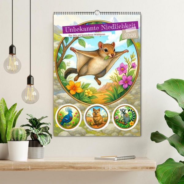 Produktbild: Unbekannte Niedlichkeit (Wandkalender 2026 DIN A2 hoch), CALVENDO Monatskalender