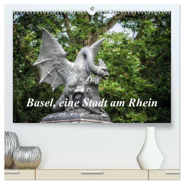 Basel, eine Stadt am Rhein (hochwertiger Premium Wandkalender 2024 DIN A2 quer), Kunstdruck in Hochglanz