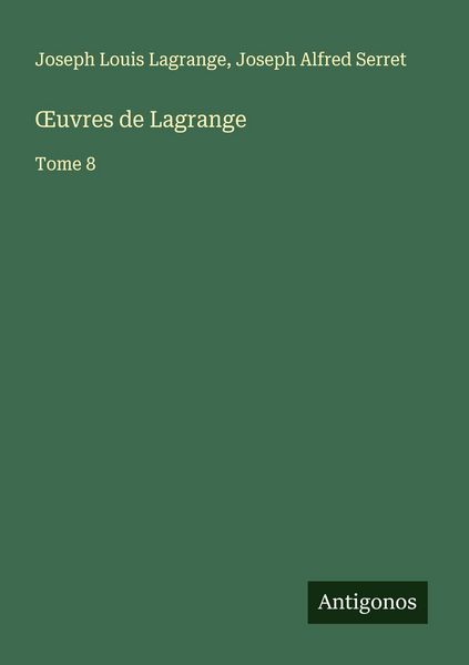 Produktbild: &iquest;uvres de Lagrange
