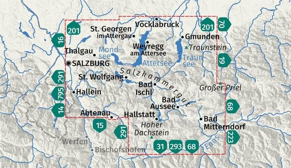 Produktbild: KOMPASS Wanderkarten-Set 229 Salzkammergut (2 Karten) 1:50.000
