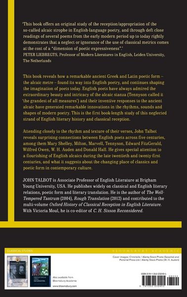 Produktbild: The Alcaic Metre in the English Imagination