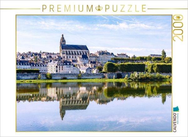 CALVENDO Puzzle Blois: Stadtansicht mit Cathédrale Saint-Louis | 2000 Teile Lege-Größe 90x67cm Foto-Puzzle für glückliche Stunden