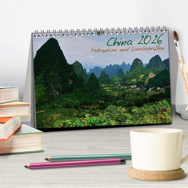 Produktbild: China 2026 - Metropolen und Landschaften (Tischkalender 2026 DIN A5 quer), CALVENDO Monatskalender