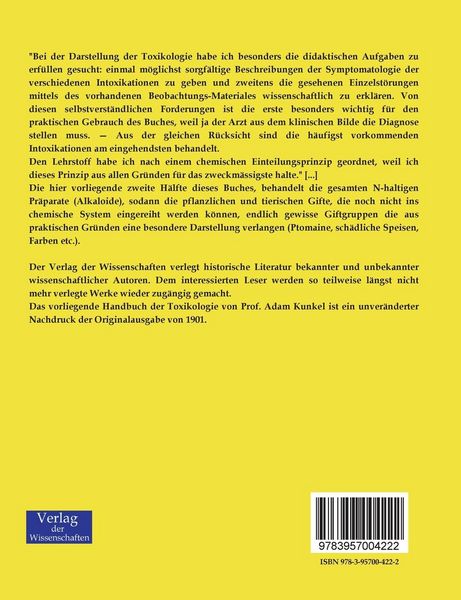 Produktbild: Handbuch der Toxikologie