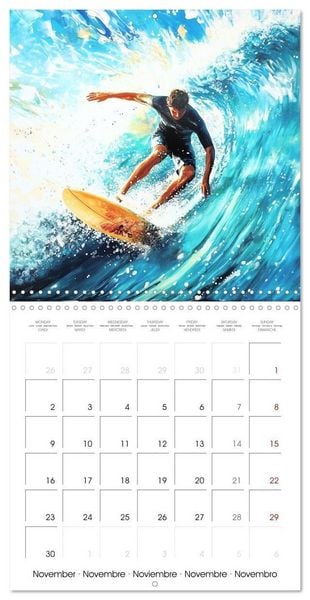 Produktbild: Disciplines olympiques en peinture (Calendrier mural carr&eacute; 2026 30x30 cm) Calendrier double avec une page pour vos prises de notes
