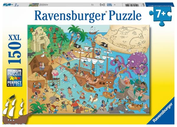 Produktbild: Kinderpuzzle 150 XXL Teile - Die Piratenbucht