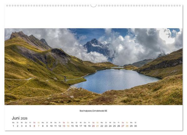 Produktbild: Bergseen Schweiz von Urs M&uuml;hlich (Wandkalender 2026 DIN A2 quer), CALVENDO Monatskalender