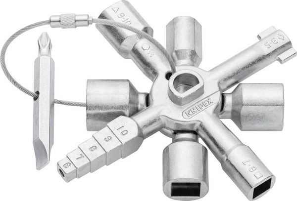 Produktbild: Knipex 00 11 01 KNIPEX 00 11 01 TwinKey&reg; Schaltschrankschl&uuml;ssel 92 mm Schaltschrankschl&uuml;ssel 1 St.