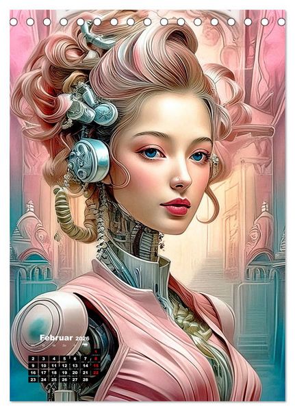 Produktbild: Anmutige Roboter (Tischkalender 2026 DIN A5 hoch), CALVENDO Monatskalender