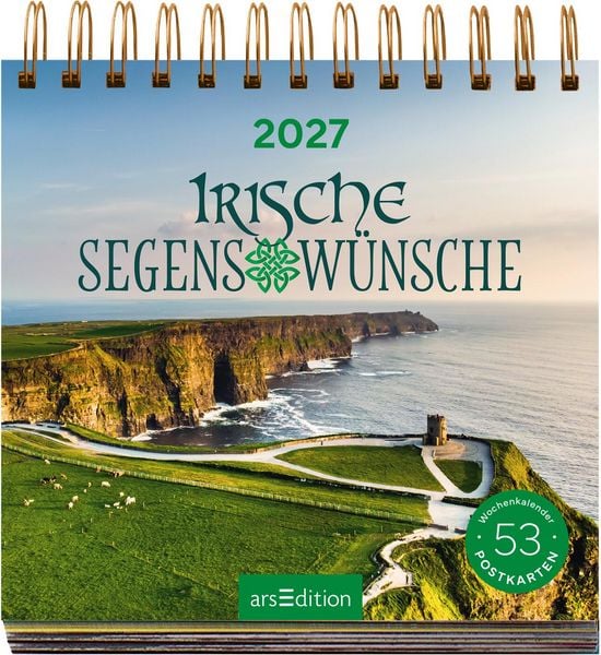 Produktbild: Postkartenkalender Irische Segensw&uuml;nsche 2027