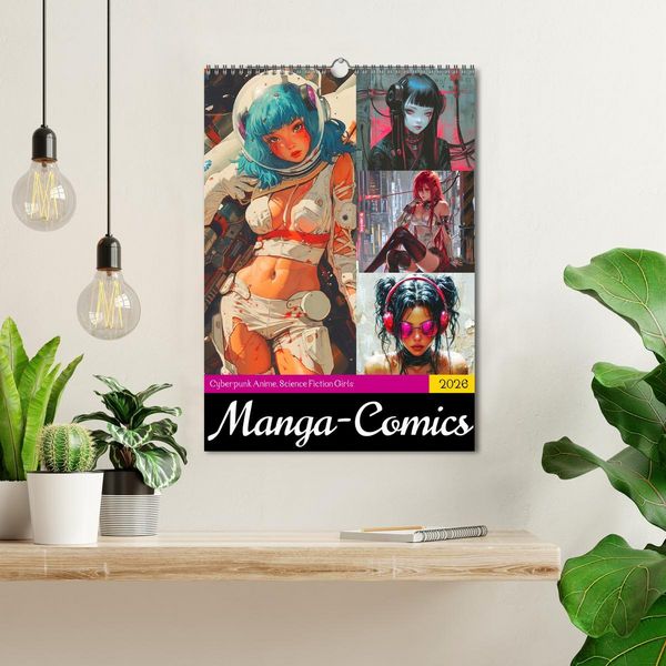 Produktbild: Manga-Comics. Cyberpunk Anime. Science Fiction Girls (Wandkalender 2026 DIN A3 hoch), CALVENDO Monatskalender