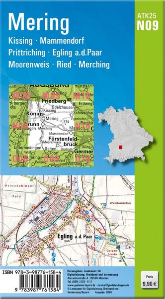 Produktbild: ATK25-N09 Mering (Amtliche Topographische Karte 1:25000)