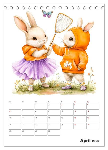 Produktbild: Mein tierischer Planer - Spa&szlig;iger Notiz-Kalender f&uuml;r Kinder (Tischkalender 2026 DIN A5 hoch), CALVENDO Monatskalender