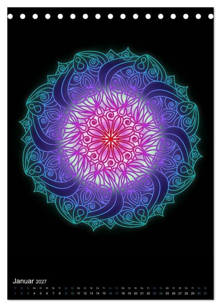 Produktbild: Mandala-Kalender 2027 (Tischkalender 2027 DIN A5 hoch), CALVENDO Monatskalender