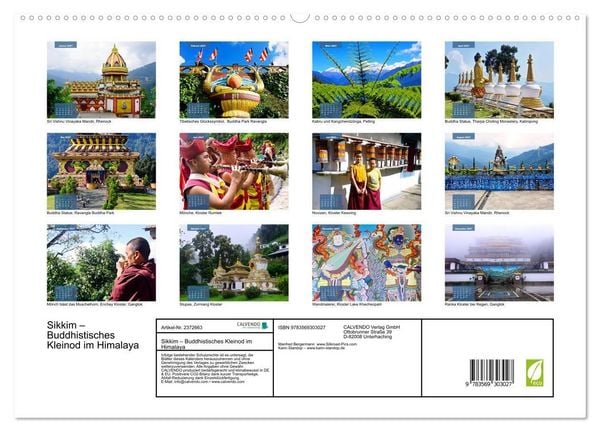 Produktbild: Sikkim &ndash; Buddhistisches Kleinod im Himalaya (hochwertiger Premium Wandkalender 2027 DIN A2 quer), Kunstdruck in Hochglanz