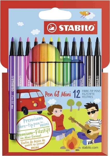 STABILO Filzstift Premium-Filzstift Pen 68 Mini, 12er Set