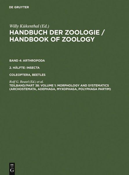 Produktbild: Volume 1: Morphology and Systematics (Archostemata, Adephaga, Myxophaga, Polyphaga partim)