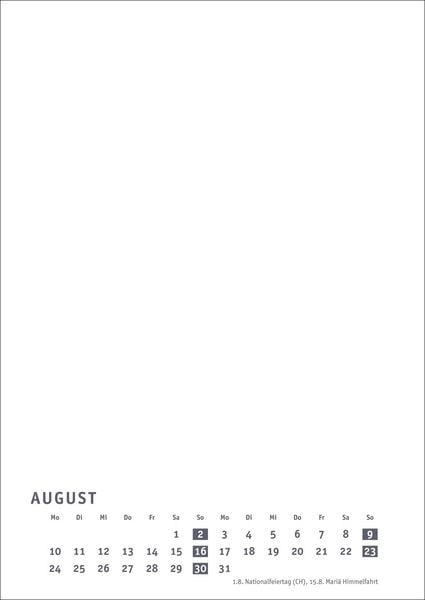 Produktbild: Premium-Bastelkalender weiß A4 2026