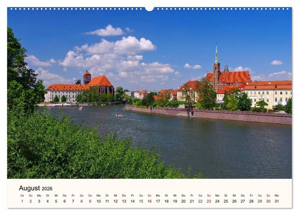 Produktbild: Die Dominsel - Historisches Zentrum der Stadt Breslau (hochwertiger Premium Wandkalender 2026 DIN A2 quer), Kunstdruck in Hochglanz