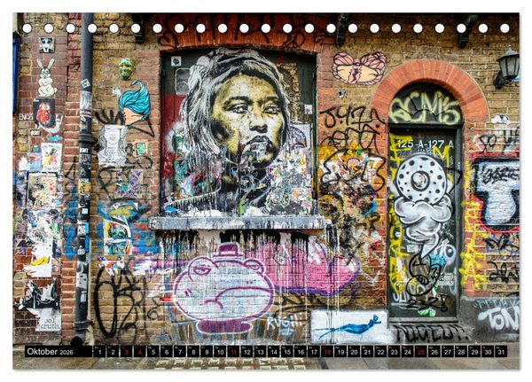 Produktbild: Street art London Michael Jaster (Tischkalender 2026 DIN A5 quer), CALVENDO Monatskalender