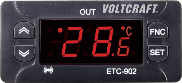 Produktbild: VOLTCRAFT ETC-902 Temperaturregler NTC, PTC -30 bis 99 &deg;C Relais 10 A (L x B x H) 58 x 77 x 34.5 mm