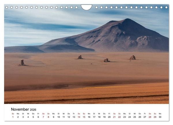 Produktbild: Bolivien - Einzigartige Landschaft (Wandkalender 2026 DIN A4 quer), CALVENDO Monatskalender