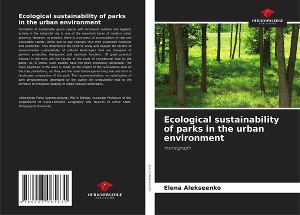 Produktbild: Ecological sustainability of parks in the urban environment