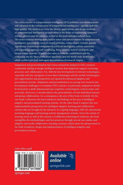 Produktbild: Intelligent Adaptation and Personalization Techniques in Computer-Supported Collaborative Learning