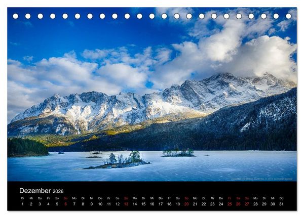 Produktbild: Licht &uuml;ber Bergen und Seen (Tischkalender 2026 DIN A5 quer), CALVENDO Monatskalender