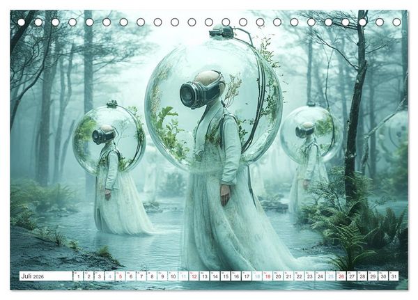 Produktbild: Surreale Begegnungen &ndash; Zwischen Traum und Wirklichkeit (Tischkalender 2026 DIN A5 quer), CALVENDO Monatskalender