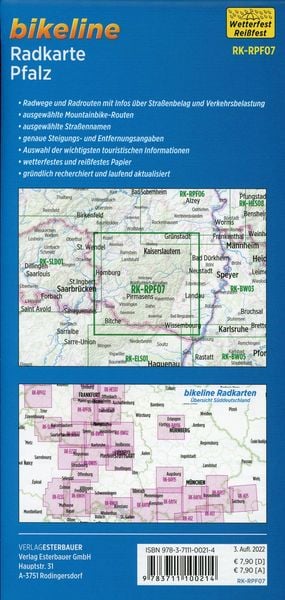 Produktbild: Radkarte Pfalz (RK-RPF07)