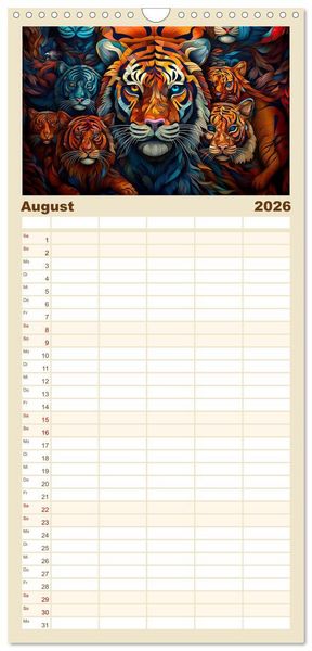 Produktbild: Familienplaner 2026 - Gruppentreffen mit 5 Spalten (Wandkalender, 21 x 45 cm) CALVENDO