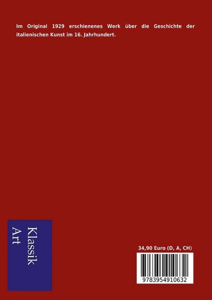 Produktbild: Geschichte der italienischen Kunst im Zeitalter der Renaissance