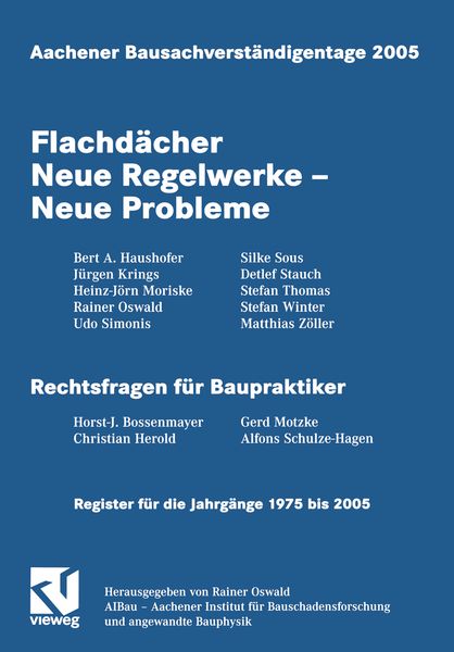 Produktbild: Aachener Bausachverst&auml;ndigentage 2005