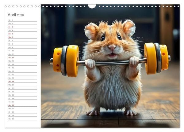 Produktbild: Hamster Olympiade - Der flauschigste Wettkampf des Jahres (Wandkalender 2026 DIN A3 quer), CALVENDO Monatskalender