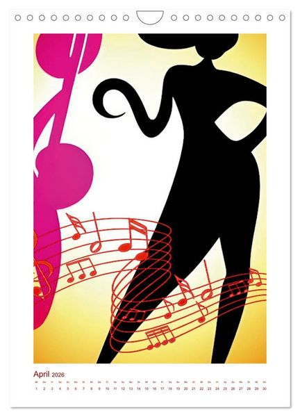 Produktbild: Musikliebe (Wandkalender 2026 DIN A4 hoch), CALVENDO Monatskalender