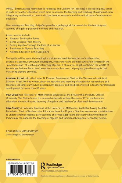 Produktbild: The Learning and Teaching of Algebra