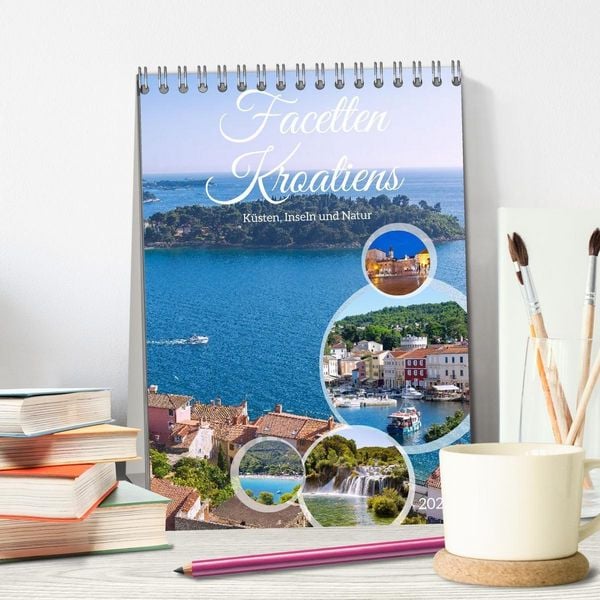 Produktbild: Facetten Kroatiens. K&uuml;sten, Inseln und Natur (Tischkalender 2027 DIN A5 hoch), CALVENDO Monatskalender