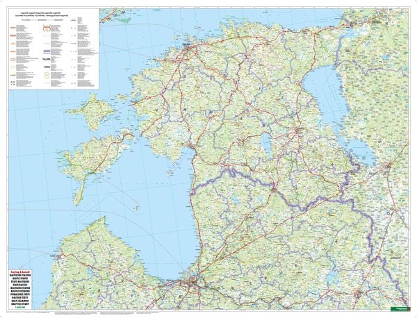 Baltische Staaten / Baltic States 1 : 400 000 Autokarte