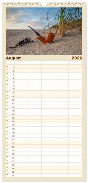 Produktbild: Familienplaner 2026 - Tabakpfeifenkunst mit 5 Spalten (Wandkalender, 21 x 45 cm) CALVENDO